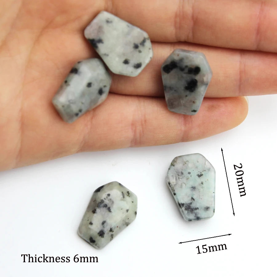 20mm Natural Agate Stone Mineral Crystal Quartz Coffin Board Rock Chakra Reiki Energy Healing Room Home Decor Decoration Maison