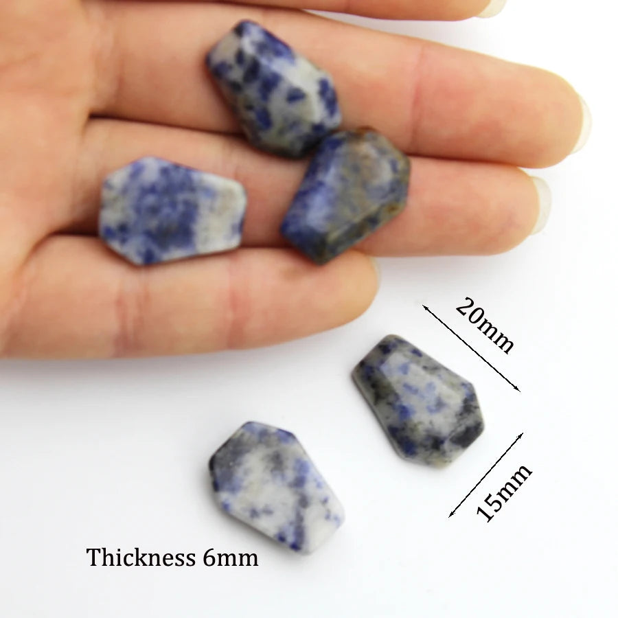 20mm Natural Agate Stone Mineral Crystal Quartz Coffin Board Rock Chakra Reiki Energy Healing Room Home Decor Decoration Maison