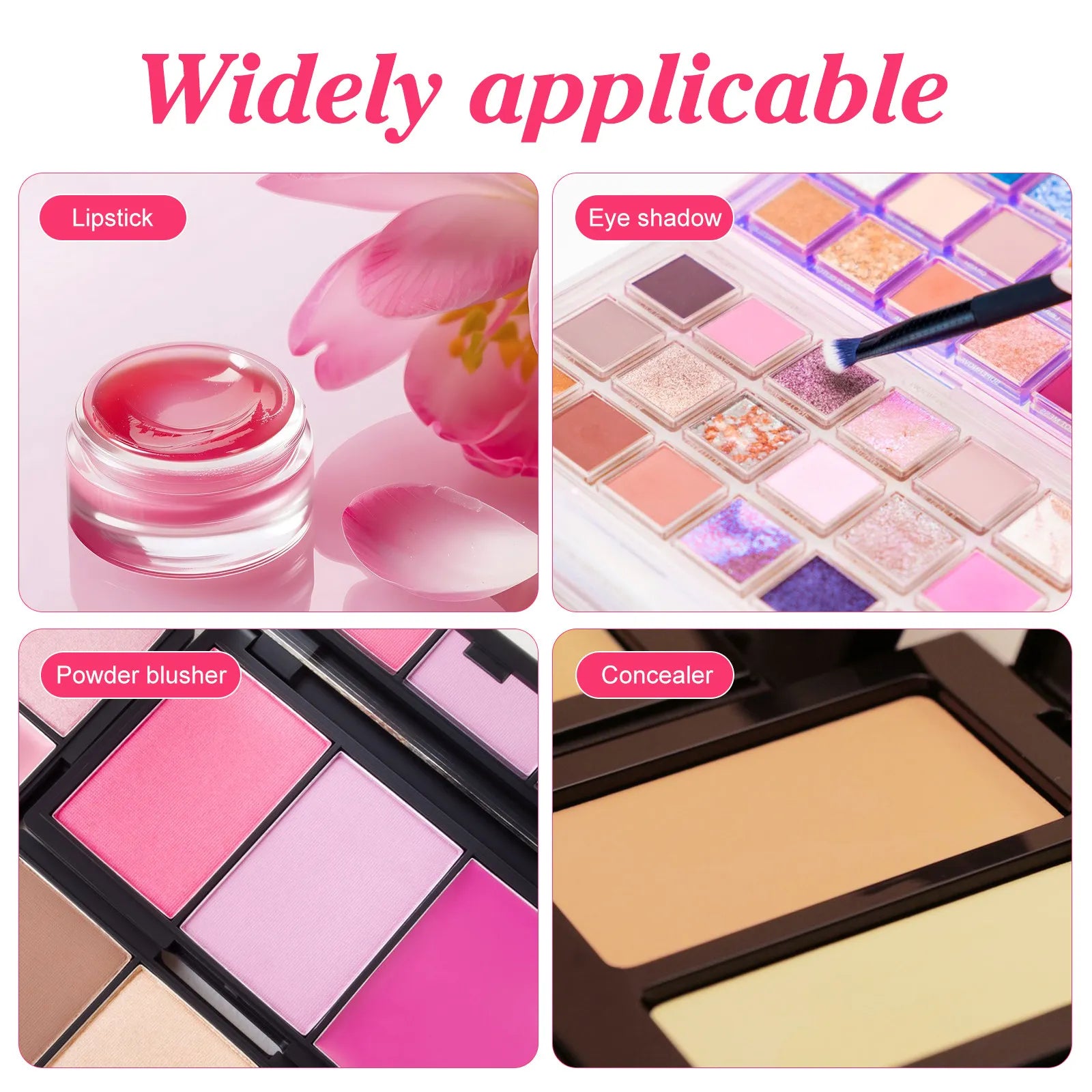 3Sets Eyeshadow Cases Empty Makeup Pans for DIY Pigment Lipstick Foundation Storage Compact Travel-Friendly Organizer