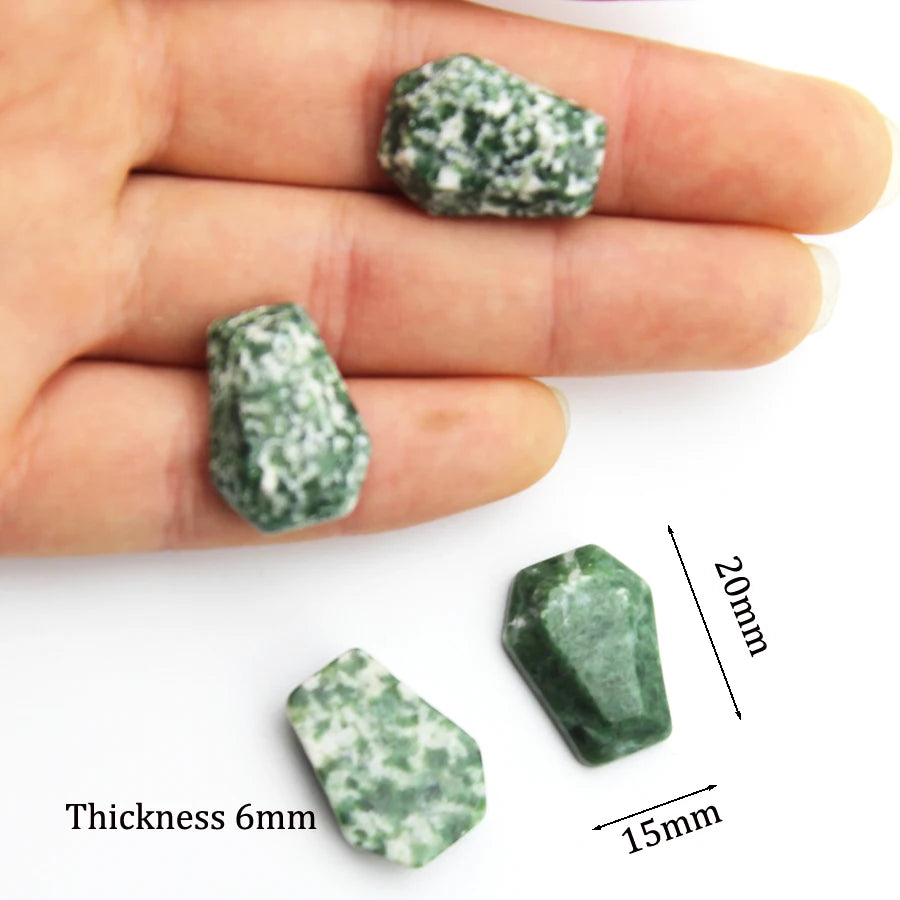 20mm Natural Agate Stone Mineral Crystal Quartz Coffin Board Rock Chakra Reiki Energy Healing Room Home Decor Decoration Maison