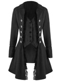 Winter Women's Jacket Gothic Steampunk Corset Halloween Costume Coat Victorian Tailcoat Jacket Medieval Pirate Woman Clothing