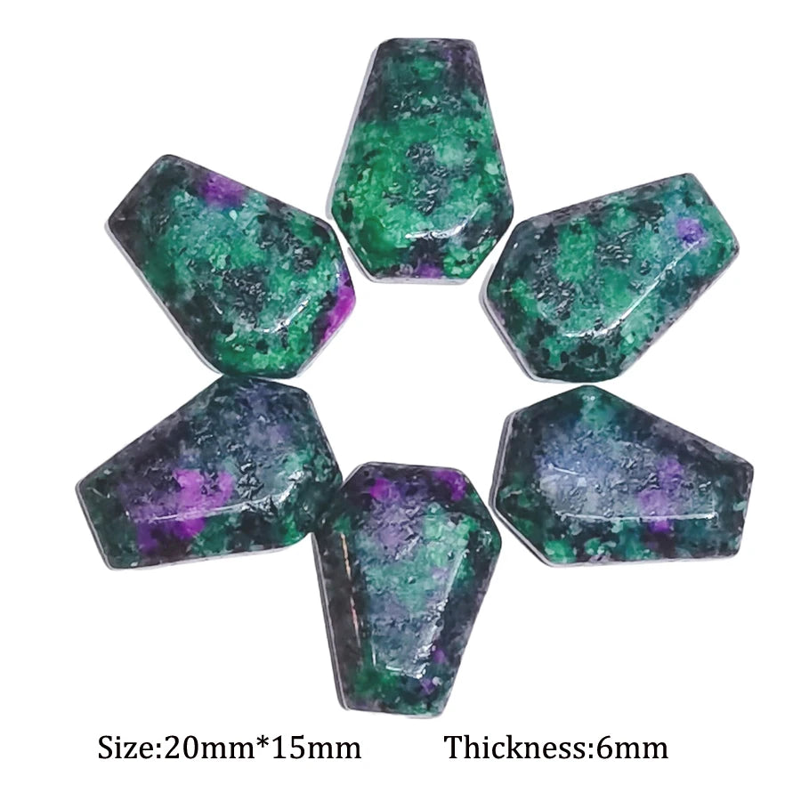 20mm Natural Agate Stone Mineral Crystal Quartz Coffin Board Rock Chakra Reiki Energy Healing Room Home Decor Decoration Maison