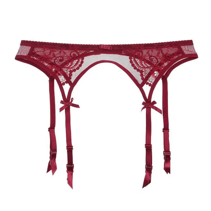 Women Elastic Lace Garter Belts Heart Leg Neck Ring Sexy Girls Adjustable Thigh Stockings Waist Harness Garter Suspender