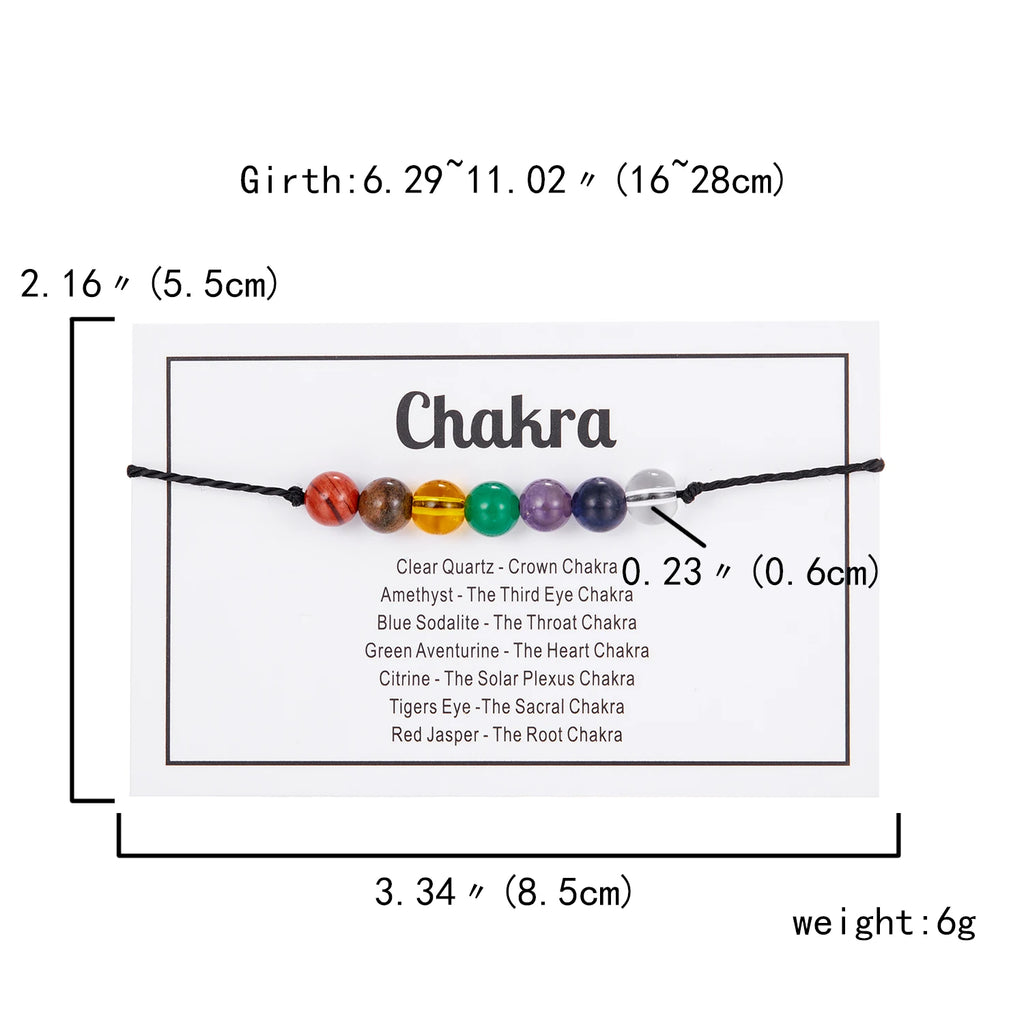 New Simple Crystal Stone Beads Bracelet For Women Men Handmade Luck Calm Love Chakra Black Rope Braided Bracelet Jewelry Gifts