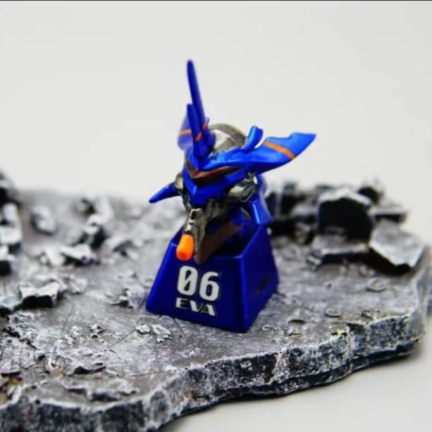 Custom Keycap Eva 01 Neon Genesis Evangelion Electroplated Color Personalized Keycap For Mechanical Keyboard Anime Themed