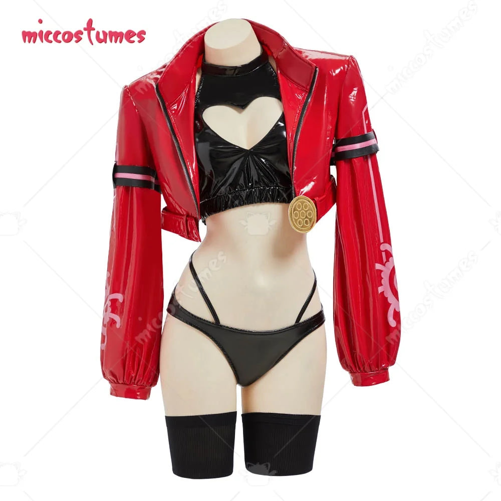 miccostumes Women's Boa Cosplay Costume Corset and Jacket with Brief Halloween Cosplay Costume