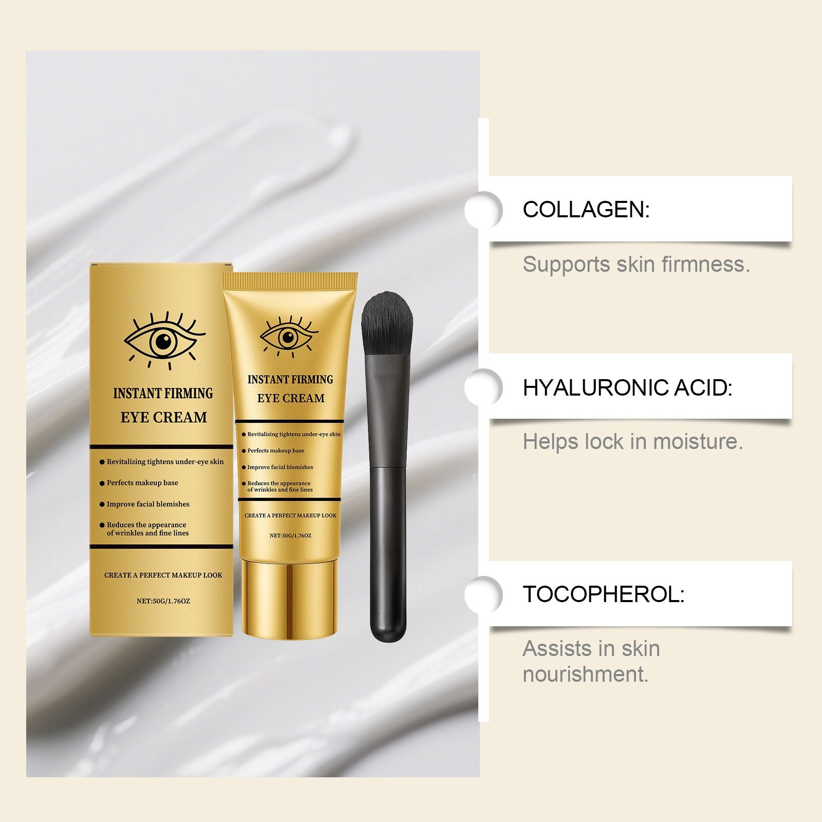 AMZ Radiant Nourishing Eye Cream Daily Gentle Moisturizing Eye Skin
