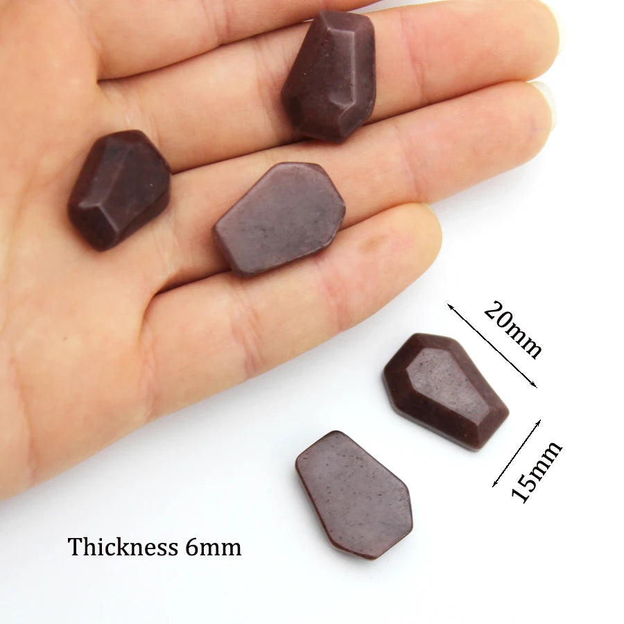 20mm Natural Agate Stone Mineral Crystal Quartz Coffin Board Rock Chakra Reiki Energy Healing Room Home Decor Decoration Maison