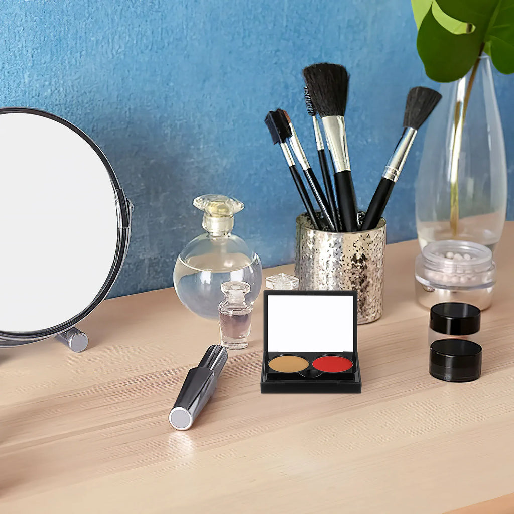3Sets Eyeshadow Cases Empty Makeup Pans for DIY Pigment Lipstick Foundation Storage Compact Travel-Friendly Organizer