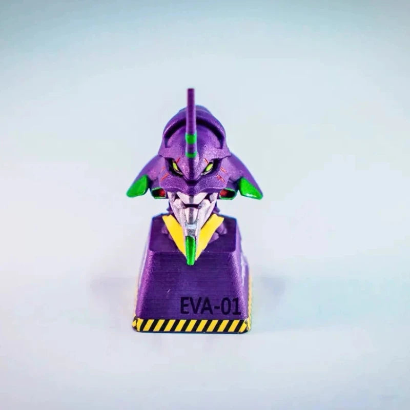 Custom Keycap Eva 01 Neon Genesis Evangelion Electroplated Color Personalized Keycap For Mechanical Keyboard Anime Themed